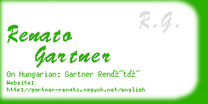 renato gartner business card